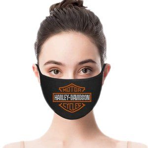 Harley Davidson Emblem Blingy Rhinestone Mask